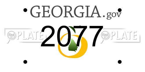 2077 Georgia License Plate