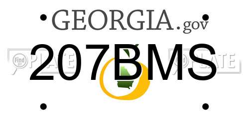 207BMS Georgia License Plate