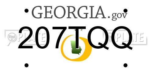 207TQQ Georgia License Plate