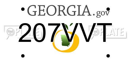207VVT Georgia License Plate