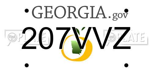 207VVZ Georgia License Plate