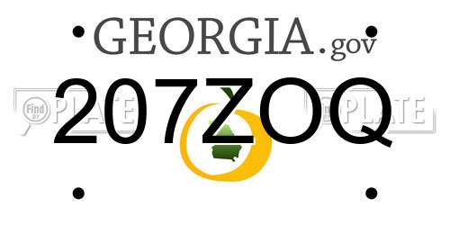 207ZOQ Georgia License Plate