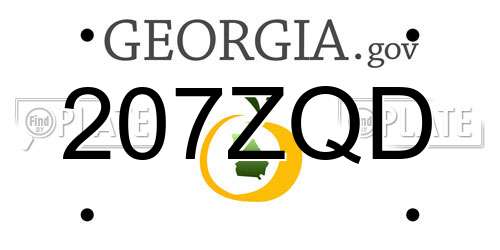 207ZQD Georgia License Plate