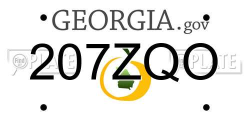 207ZQO Georgia License Plate