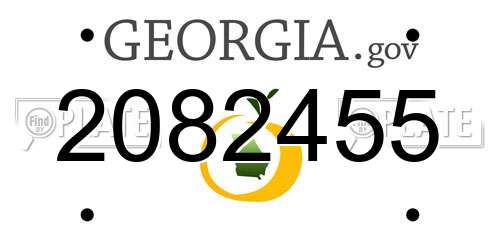 2082455 Georgia License Plate