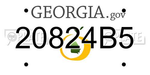20824B5 Georgia License Plate