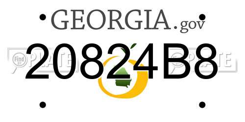 20824B8 Georgia License Plate