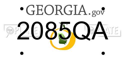 2085QA Georgia License Plate
