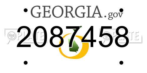 2087458 Georgia License Plate