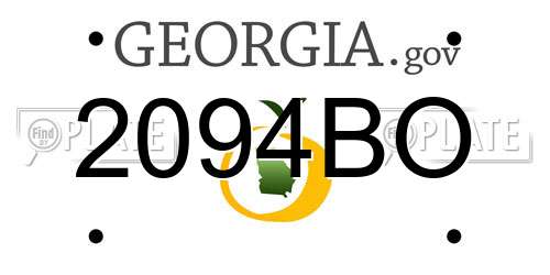 2094BO Georgia License Plate