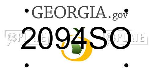 2094SO Georgia License Plate