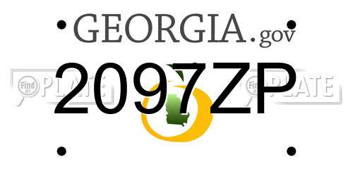 2097ZP Georgia License Plate