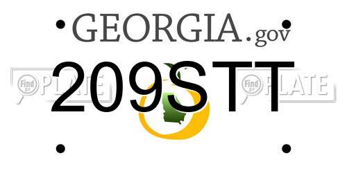 209STT Georgia License Plate