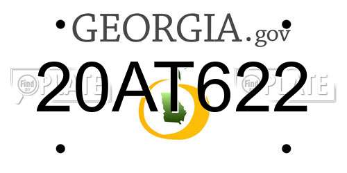 20AT622 Georgia License Plate