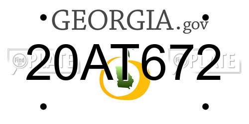 20AT672 Georgia License Plate