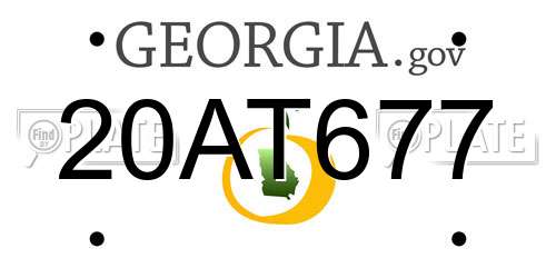 20AT677 Georgia License Plate