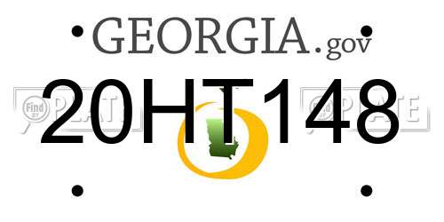 20HT148 Georgia License Plate