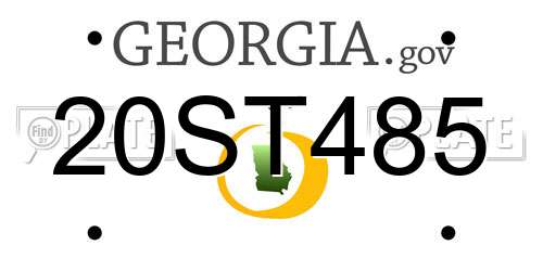 20ST485 Georgia License Plate