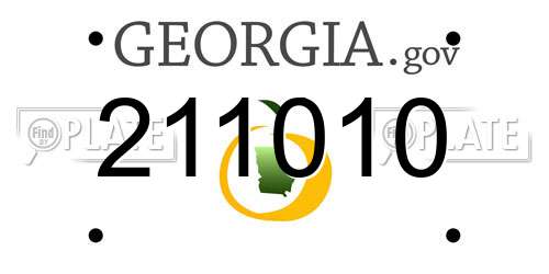211010 Georgia License Plate