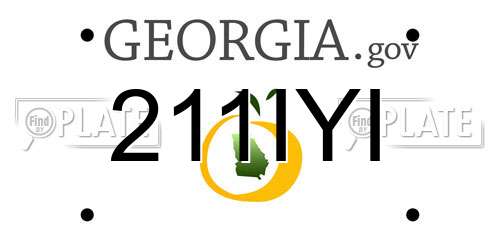 211IYI Georgia License Plate