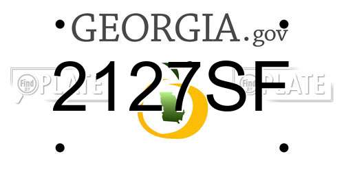2127SF Georgia License Plate