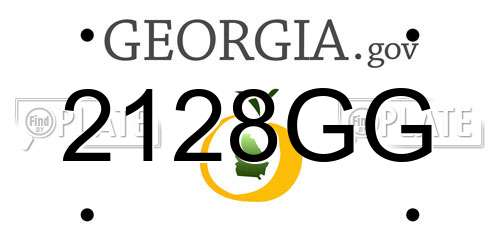 2128GG Georgia License Plate