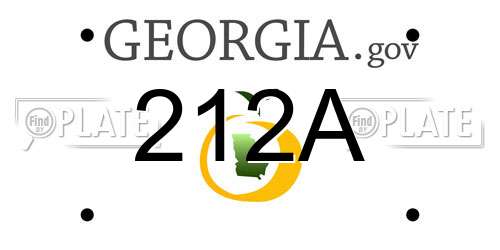 212A Georgia License Plate