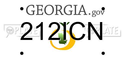 212ICN Georgia License Plate