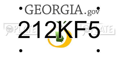 212KF5 Georgia License Plate