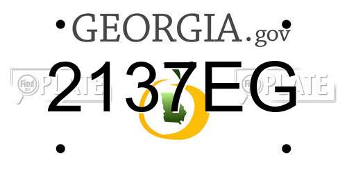 2137EG Georgia License Plate