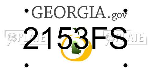 2153FS Georgia License Plate
