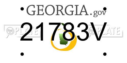 21783V Georgia License Plate