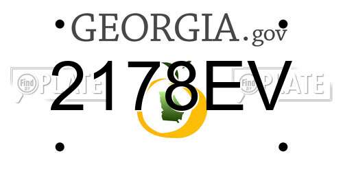 2178EV Georgia License Plate