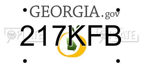 217KFB Georgia License Plate