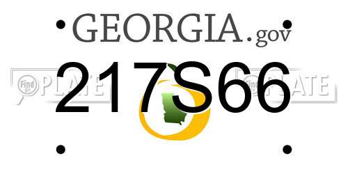 217S66 Georgia License Plate