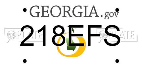 218EFS Georgia License Plate