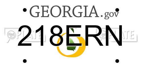 218ERN Georgia License Plate