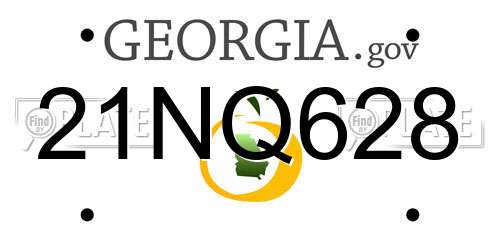 21NQ628 Georgia License Plate