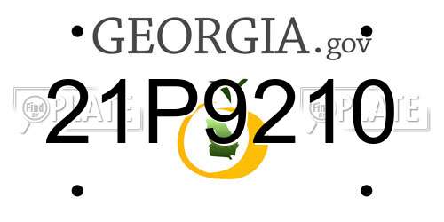 21P9210 Georgia License Plate