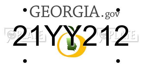 21YY212 Georgia License Plate