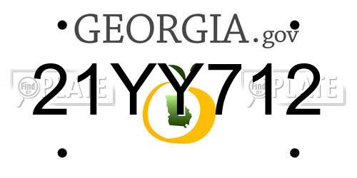 21YY712 Georgia License Plate