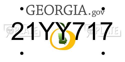 21YY717 Georgia License Plate