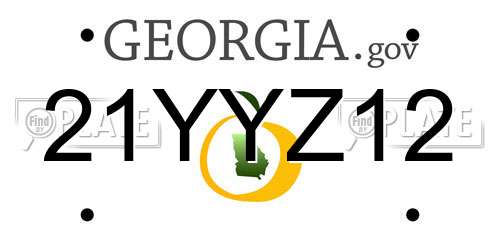 21YYZ12 Georgia License Plate