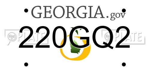 220GQ2 Georgia License Plate