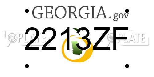 2213ZF Georgia License Plate