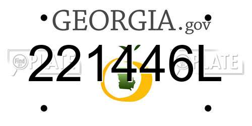 221446L Georgia License Plate