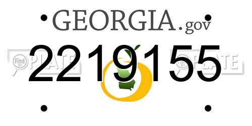 2219155 Georgia License Plate