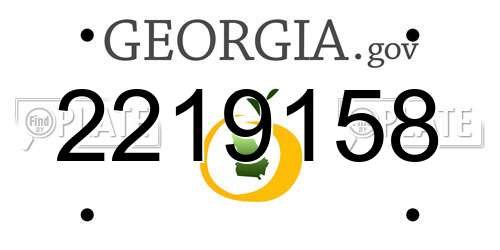 2219158 Georgia License Plate