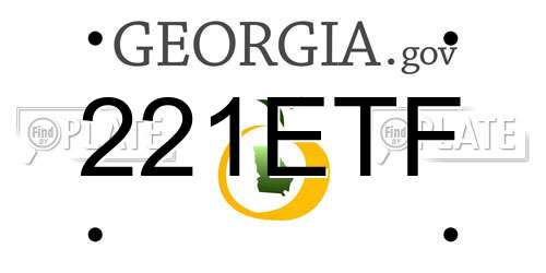 221ETF Georgia License Plate