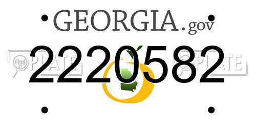 2220582 Georgia License Plate